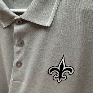 Gray Polo Shirt with Saints Logo XXL
